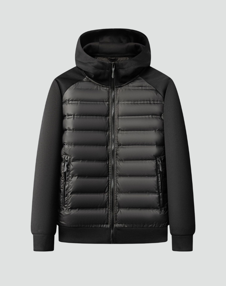 ANSELME - doudoune hybride matelassée à capuchon pour homme