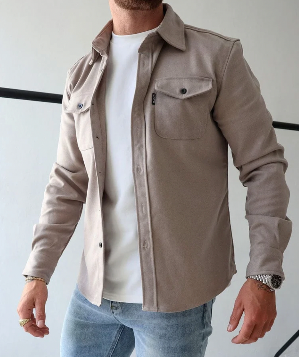 ANTOINE - surchemise boutonnée poches poitrine pour homme