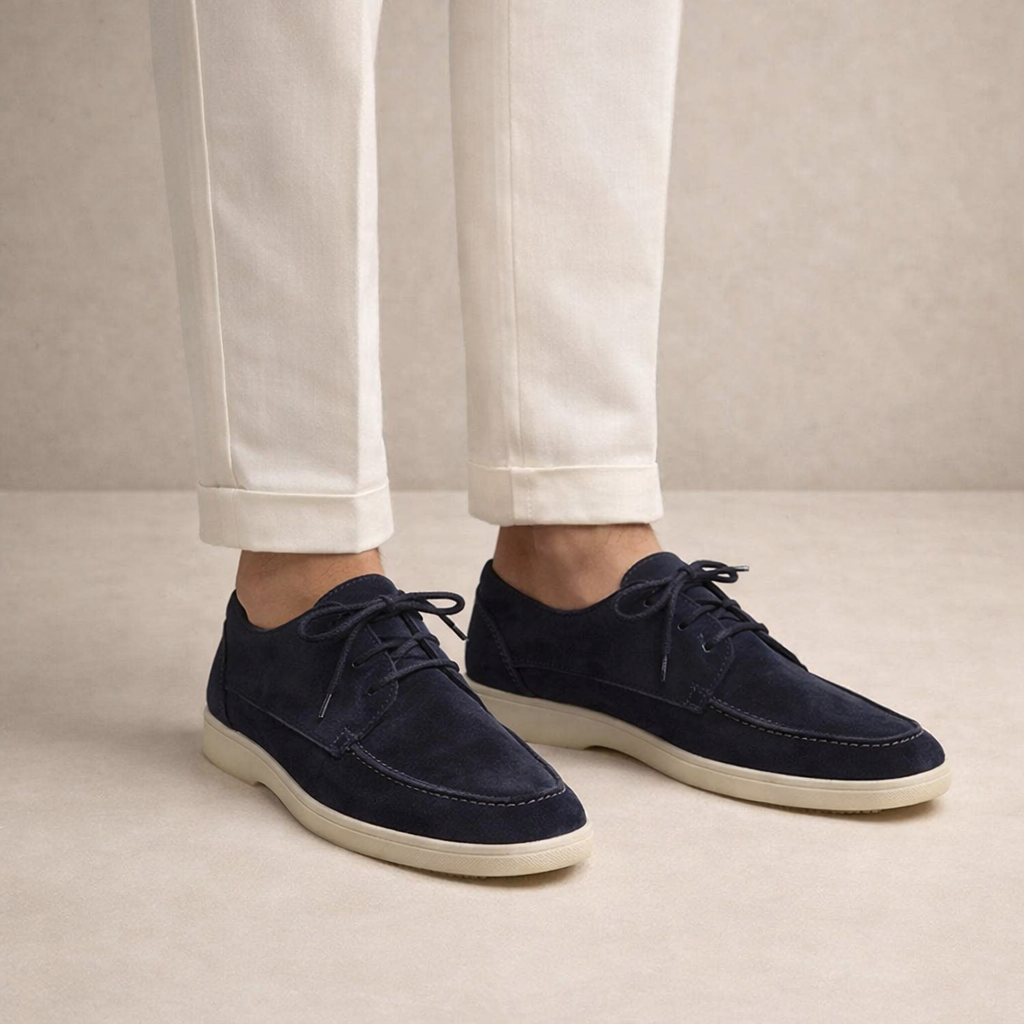 FERDINAND - mocassins en suède à lacets pour homme