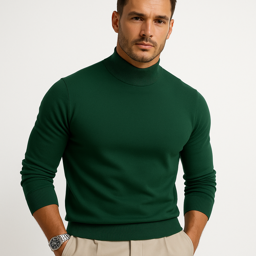 HENRI - pull col roulé fin pour homme