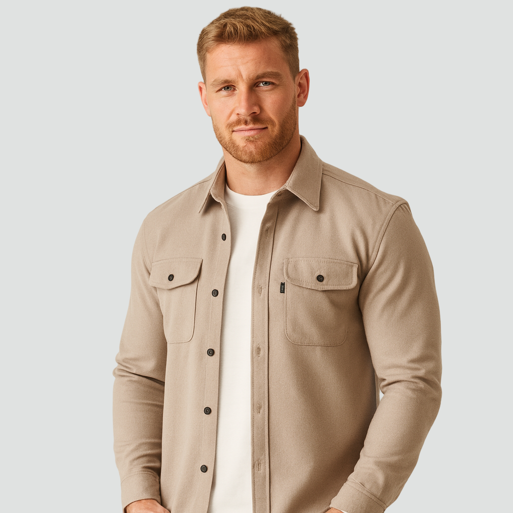 BAPTISTE - surchemise boutonnée deux poches poitrine pour homme
