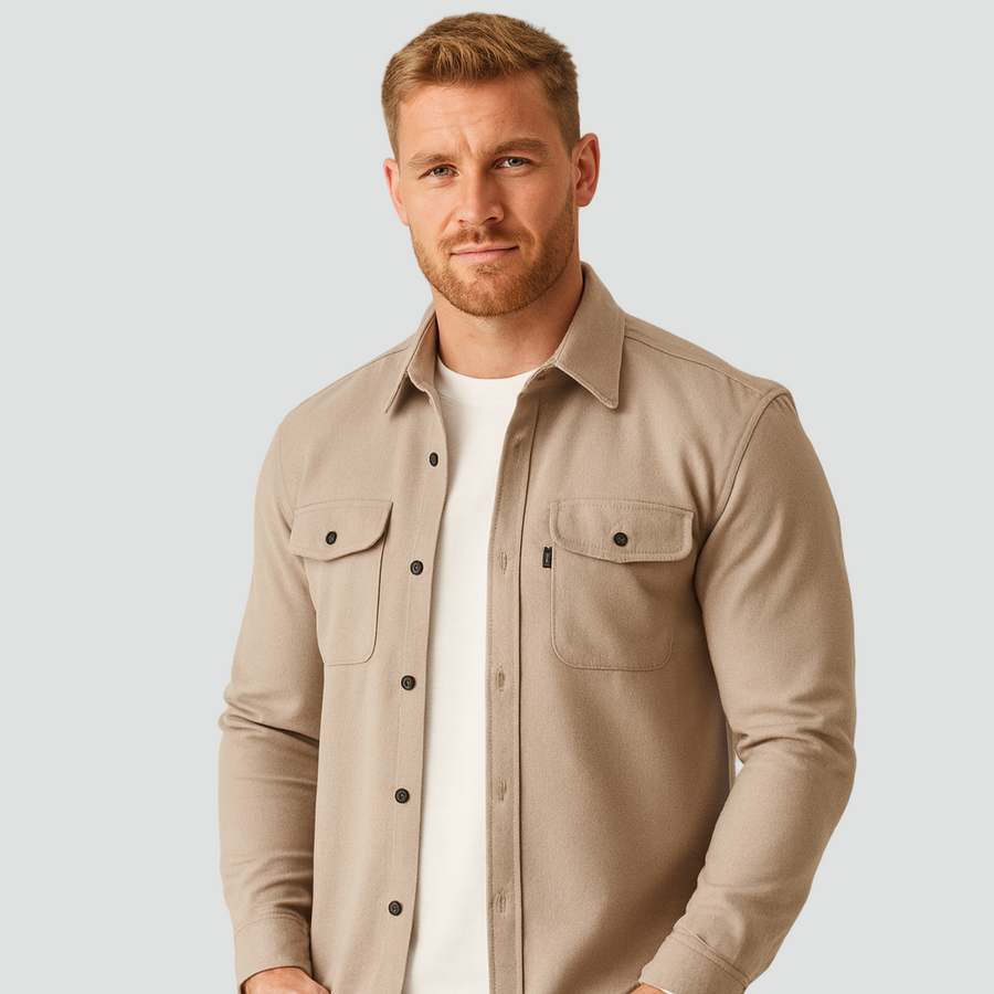 BAPTISTE - surchemise boutonnée deux poches poitrine pour homme