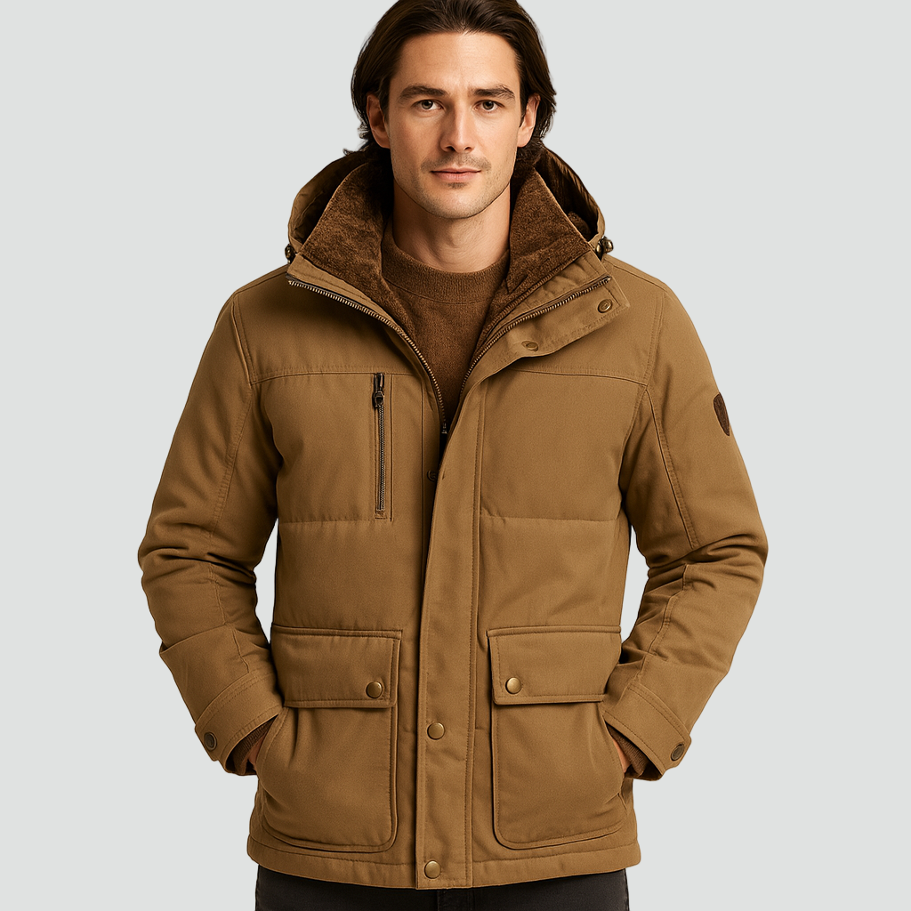 NORBERT - manteau d'hiver doublure polaire à capuchon amovible pour homme