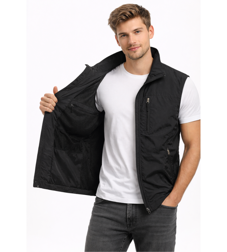 AURÈLE - bodywarmer col montant pour homme