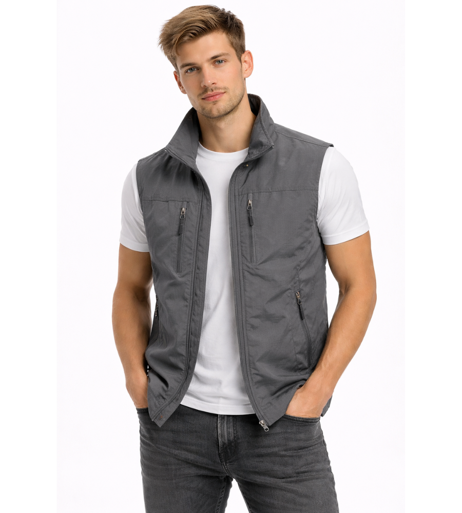 AURÈLE - bodywarmer col montant pour homme