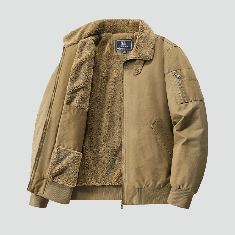 MARC - bomber à col fourrure pour homme