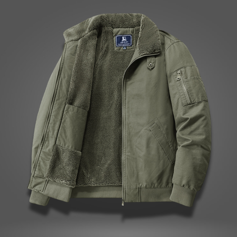 MARC - bomber à col fourrure pour homme