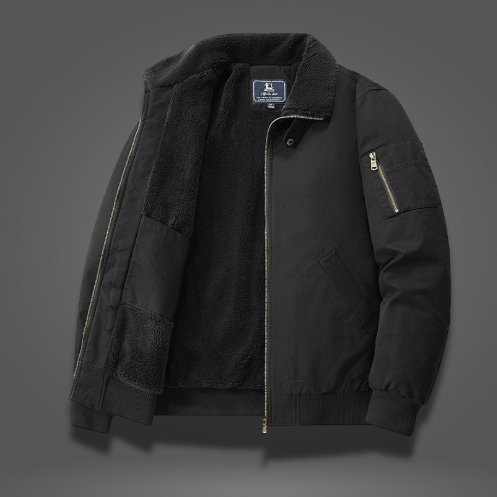 MARC - bomber à col fourrure pour homme