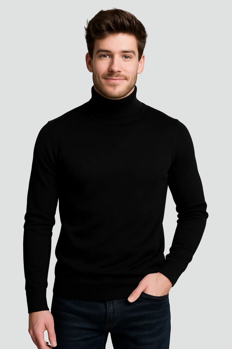 MAURICE - pull col roulé slim fit pour homme