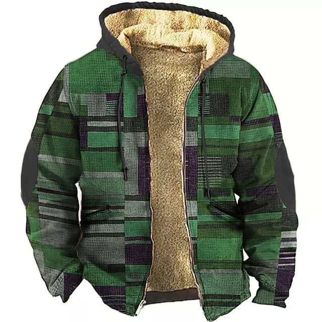 BERNARD - veste polaire à capuche patchwork pour homme
