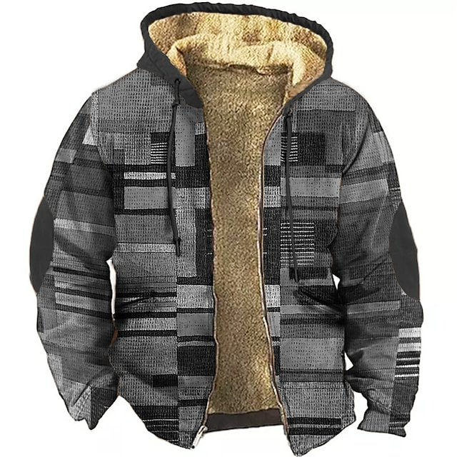 BERNARD - veste polaire à capuche patchwork pour homme