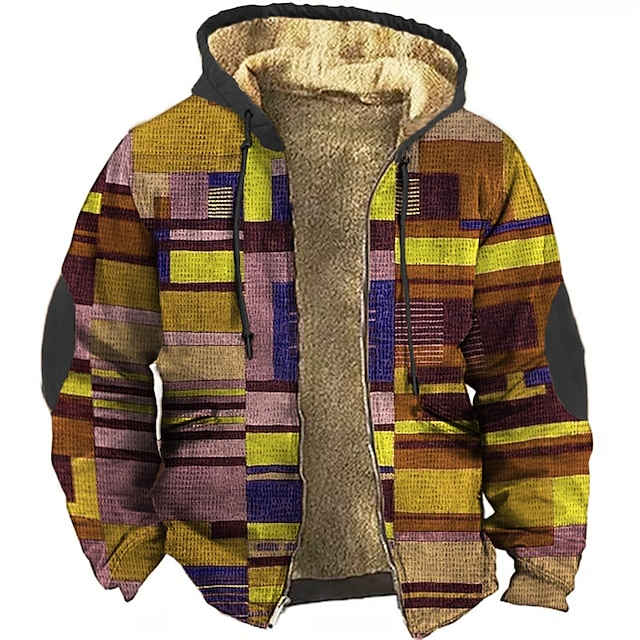 BERNARD - veste polaire à capuche patchwork pour homme