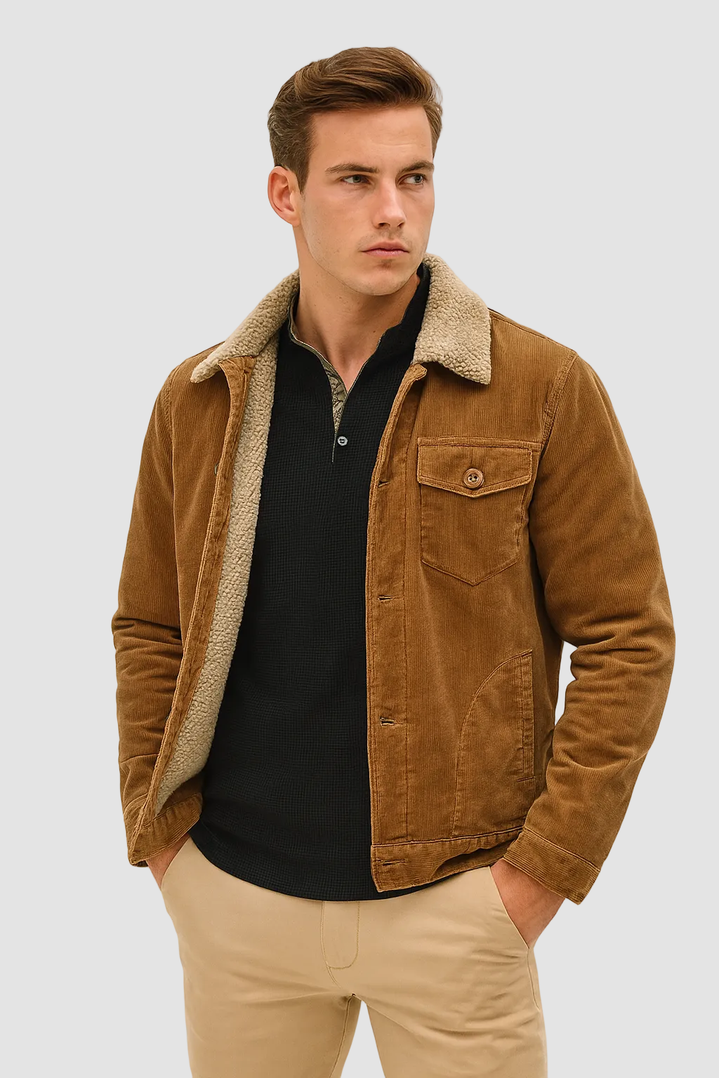 BAUDOUIN - manteau d'hiver doublé polaire pour homme