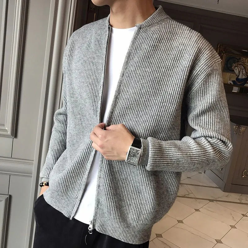 FABIEN - gilet côtelé zip intégral pour homme