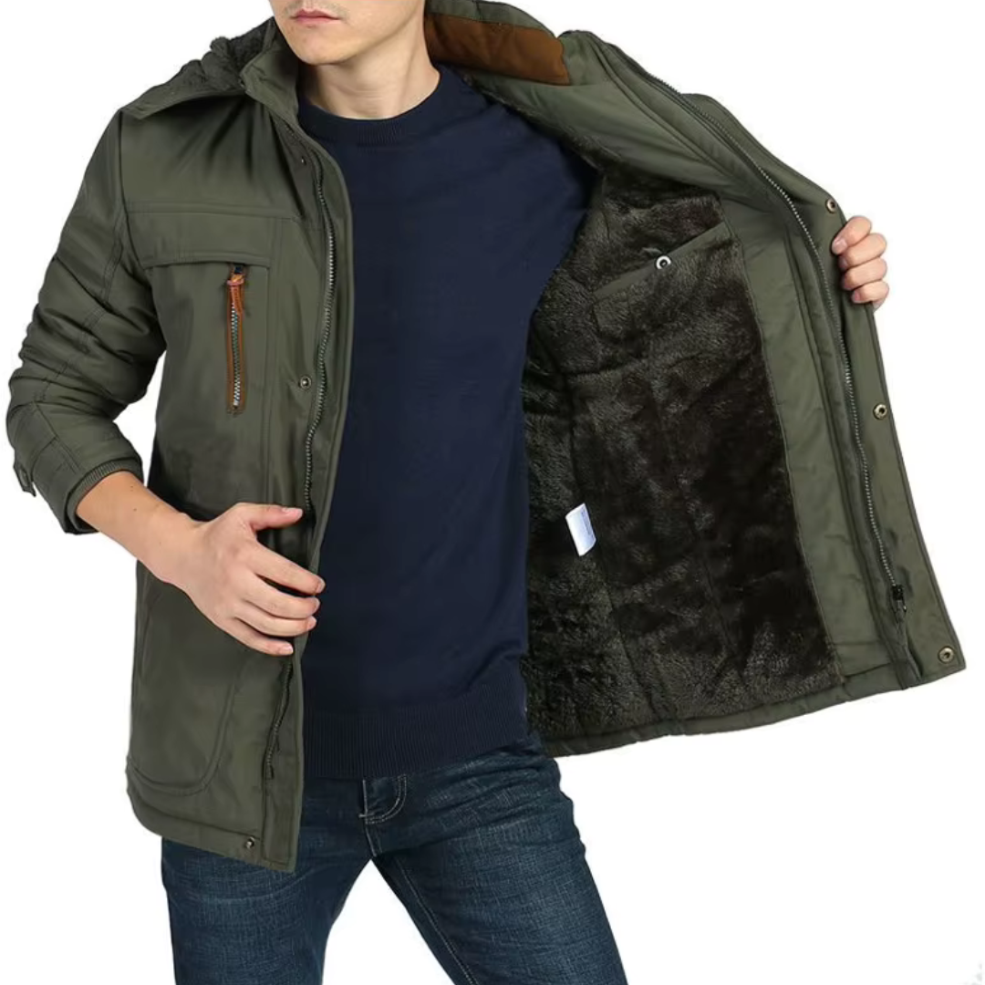 THIBAULT - parka doublée polaire à capuchon pour homme