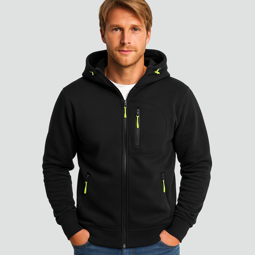 FRÉDÉRIC - gilet zippé à capuche sport pour homme