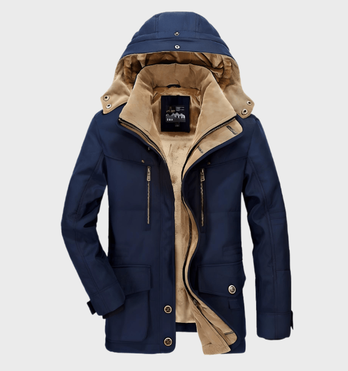 NORBERT - manteau d'hiver doublure polaire à capuchon amovible pour homme