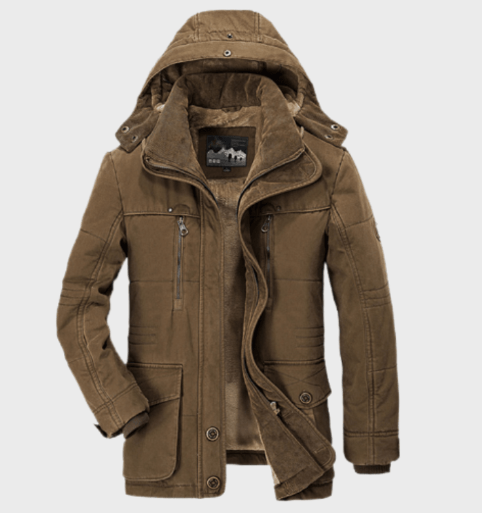 NORBERT - manteau d'hiver doublure polaire à capuchon amovible pour homme