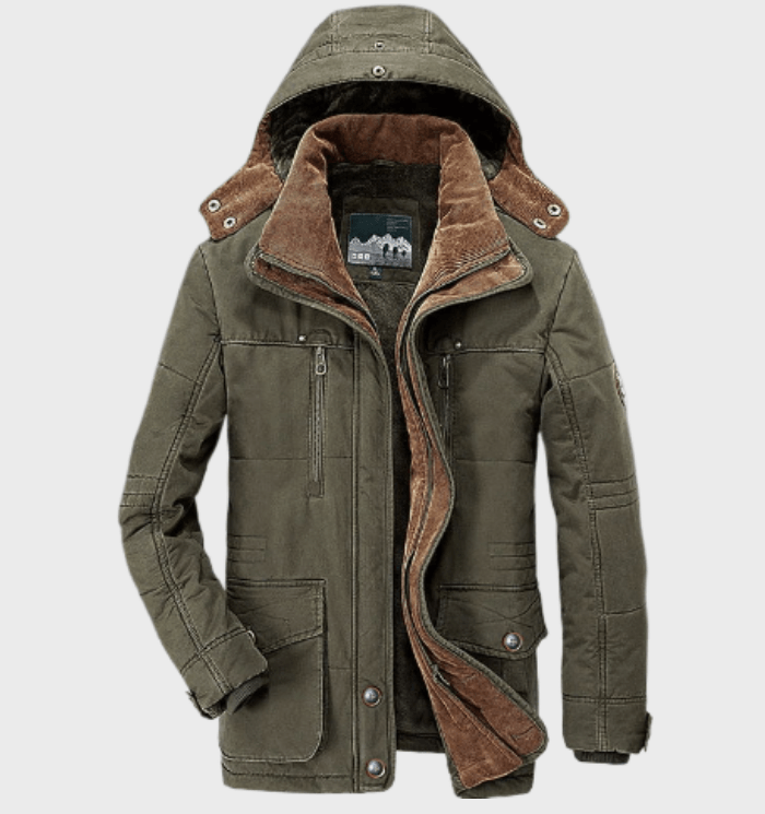 NORBERT - manteau d'hiver doublure polaire à capuchon amovible pour homme