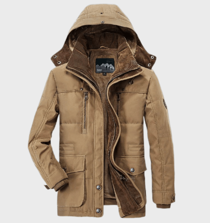 NORBERT - manteau d'hiver doublure polaire à capuchon amovible pour homme