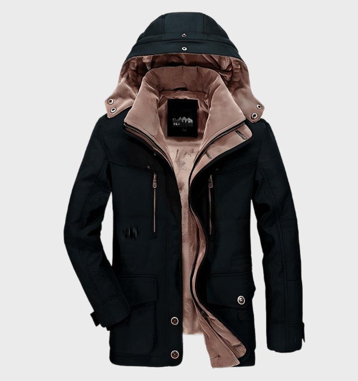 NORBERT - manteau d'hiver doublure polaire à capuchon amovible pour homme