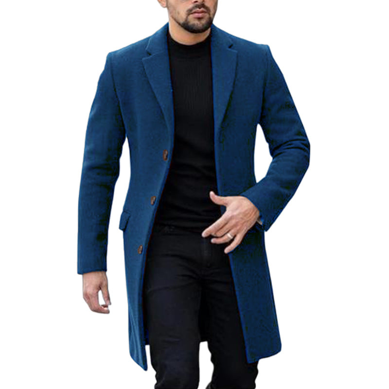HILAIRE - long manteau élégant col classique pour homme