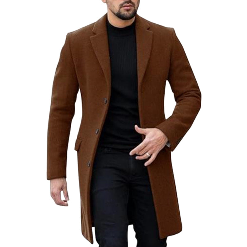 HILAIRE - long manteau élégant col classique pour homme