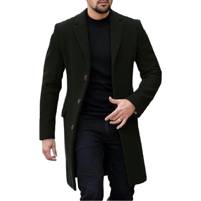HILAIRE - long manteau élégant col classique pour homme
