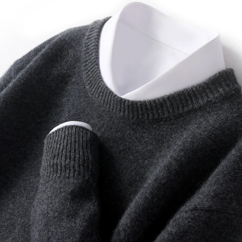 PAUL - pull col rond fine maille pour homme
