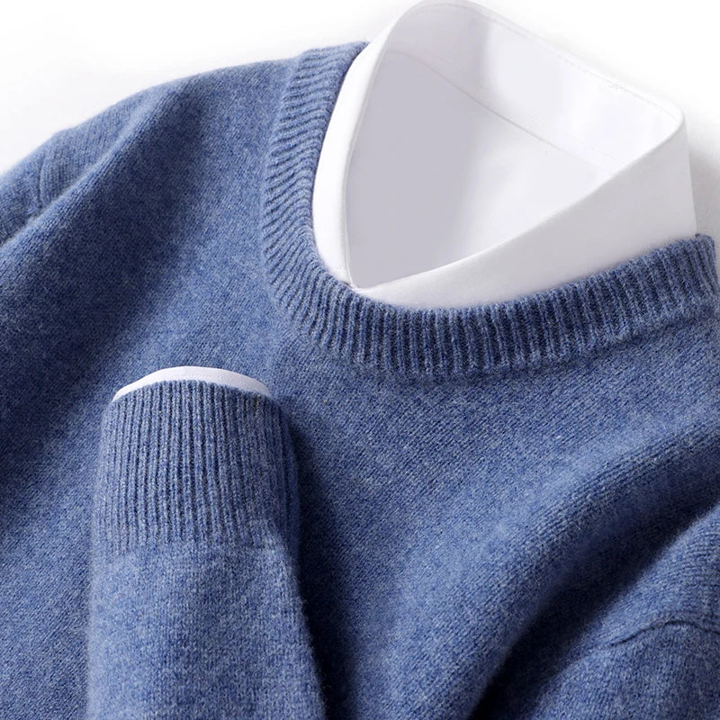 PAUL - pull col rond fine maille pour homme