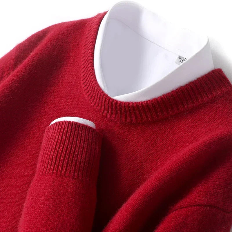 PAUL - pull col rond fine maille pour homme