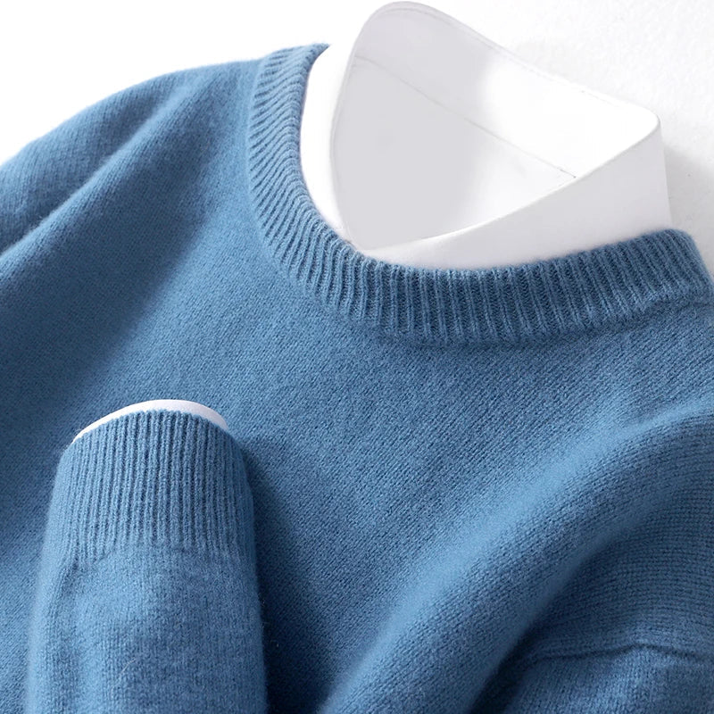 PAUL - pull col rond fine maille pour homme