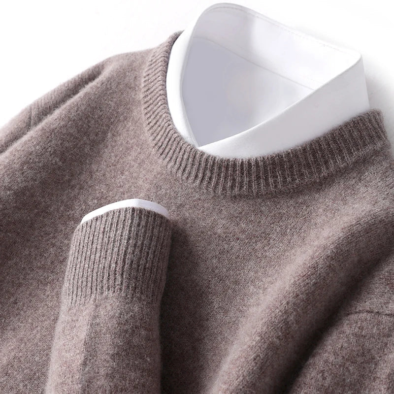 PAUL - pull col rond fine maille pour homme