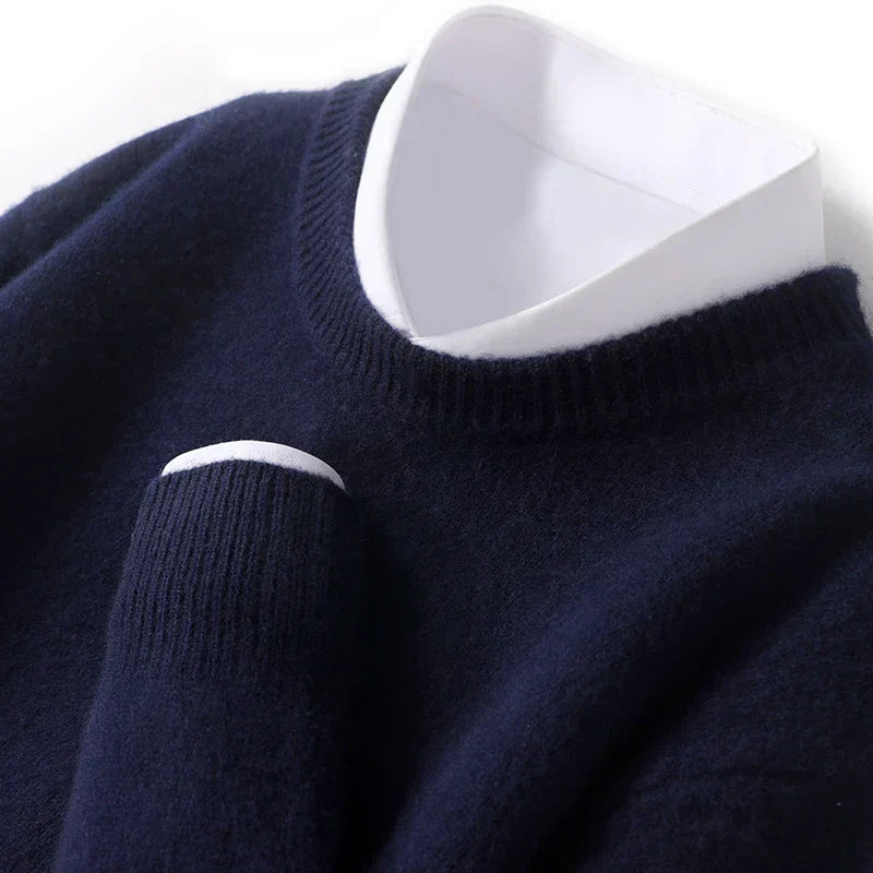 PAUL - pull col rond fine maille pour homme