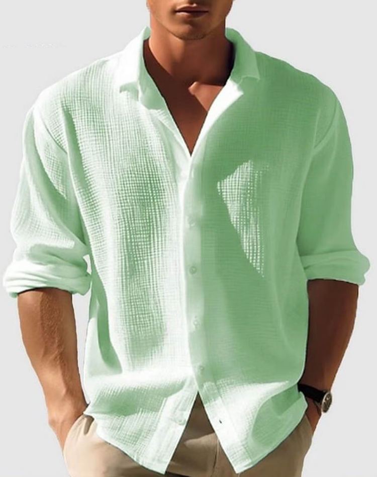 ÉTIENNE - chemise col classique manches longues pour homme