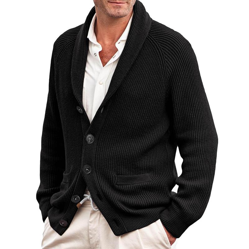 XAVIER - gilet boutonné col châle pour homme