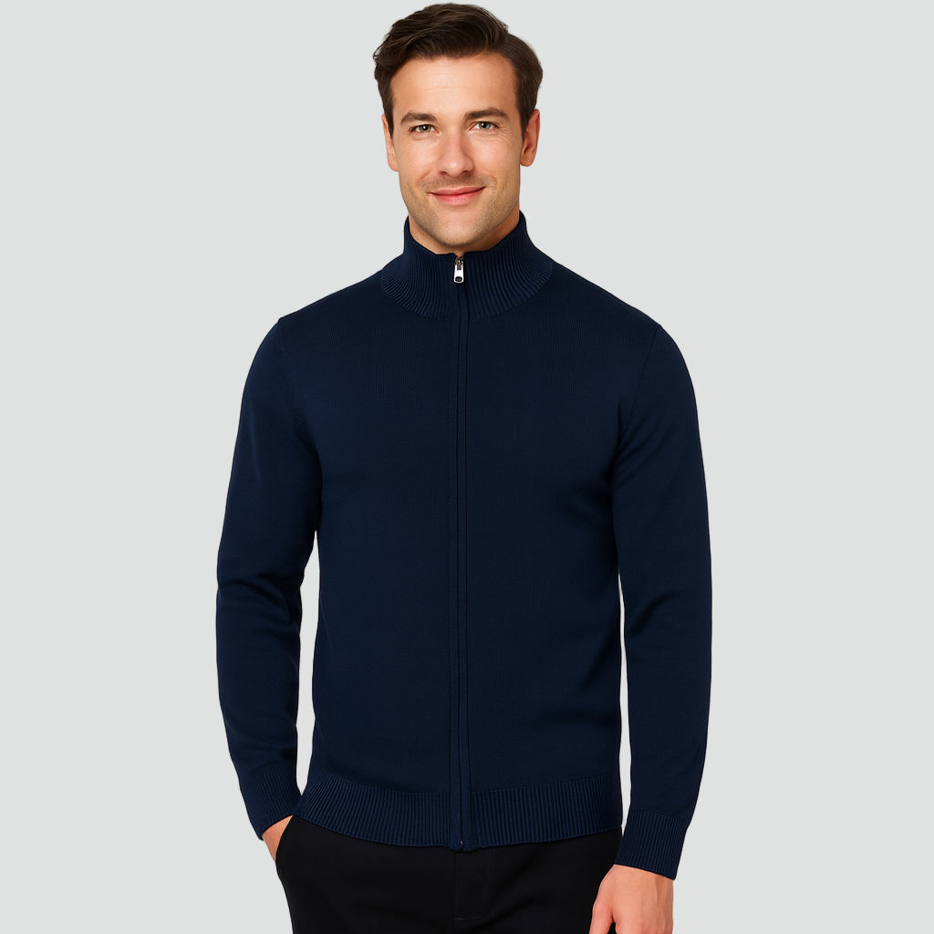 PIERRE - gilet zippé col montant pour homme