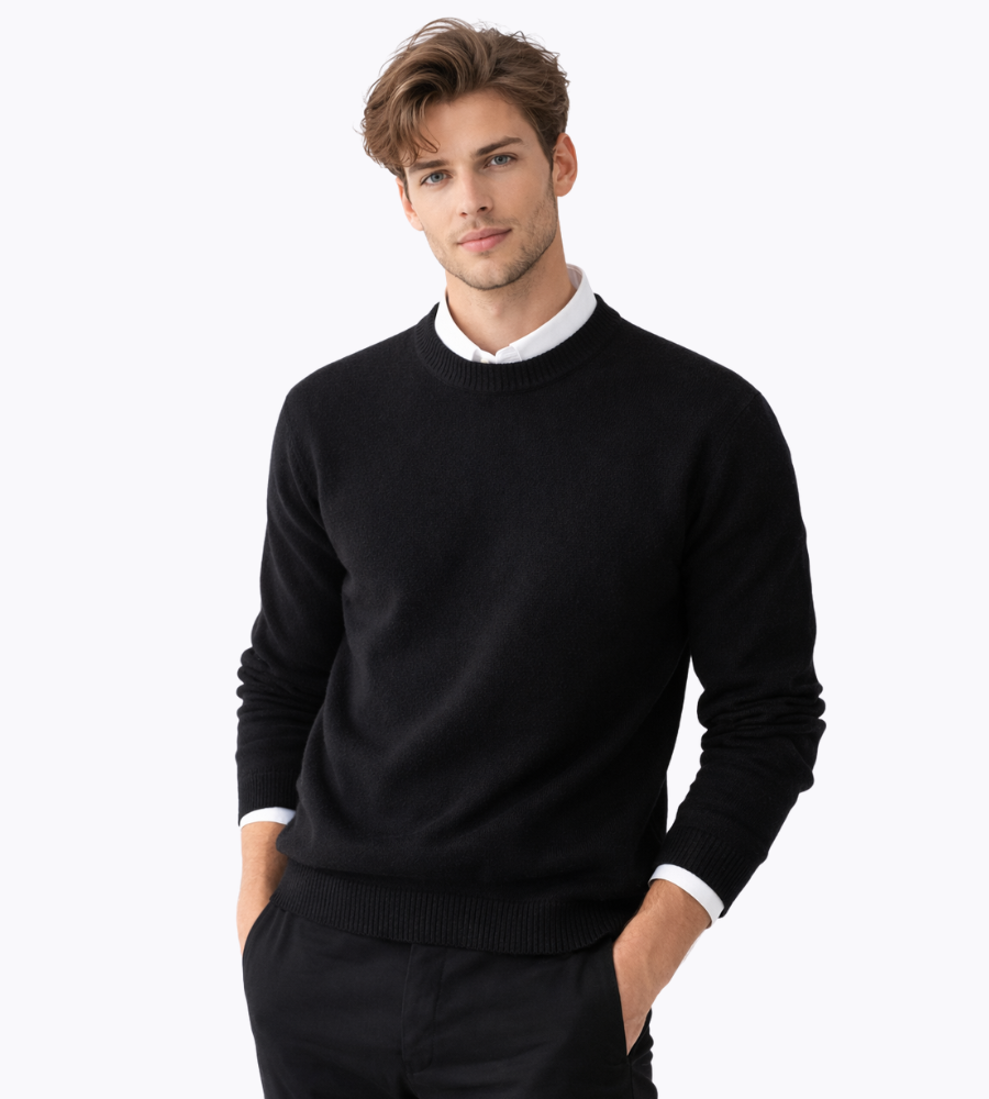 PAUL - pull col rond fine maille pour homme