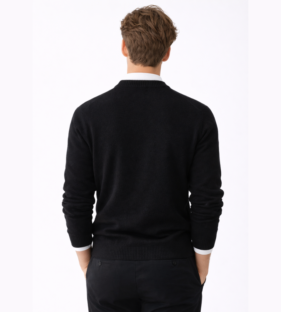 PAUL - pull col rond fine maille pour homme