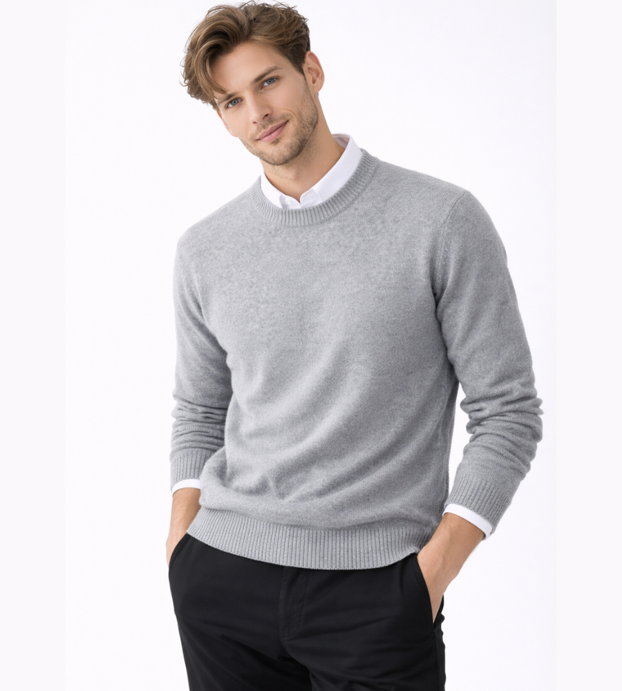 PAUL - pull col rond fine maille pour homme
