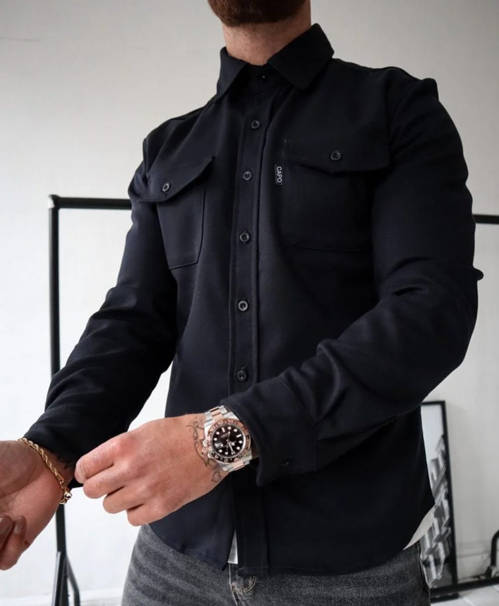 ANTOINE - surchemise boutonnée poches poitrine pour homme
