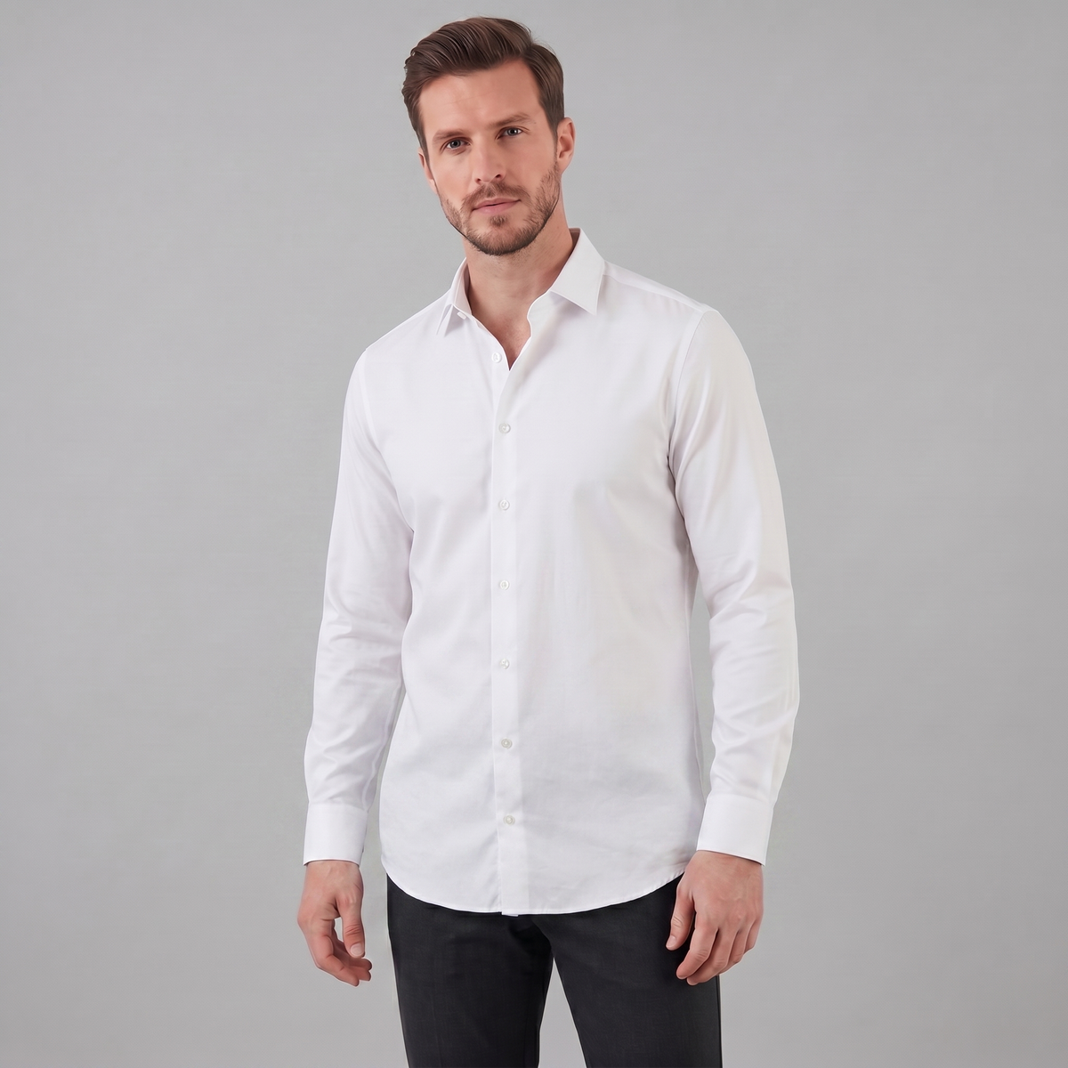 GUSTAVE - chemise slim fit col pointe pour homme