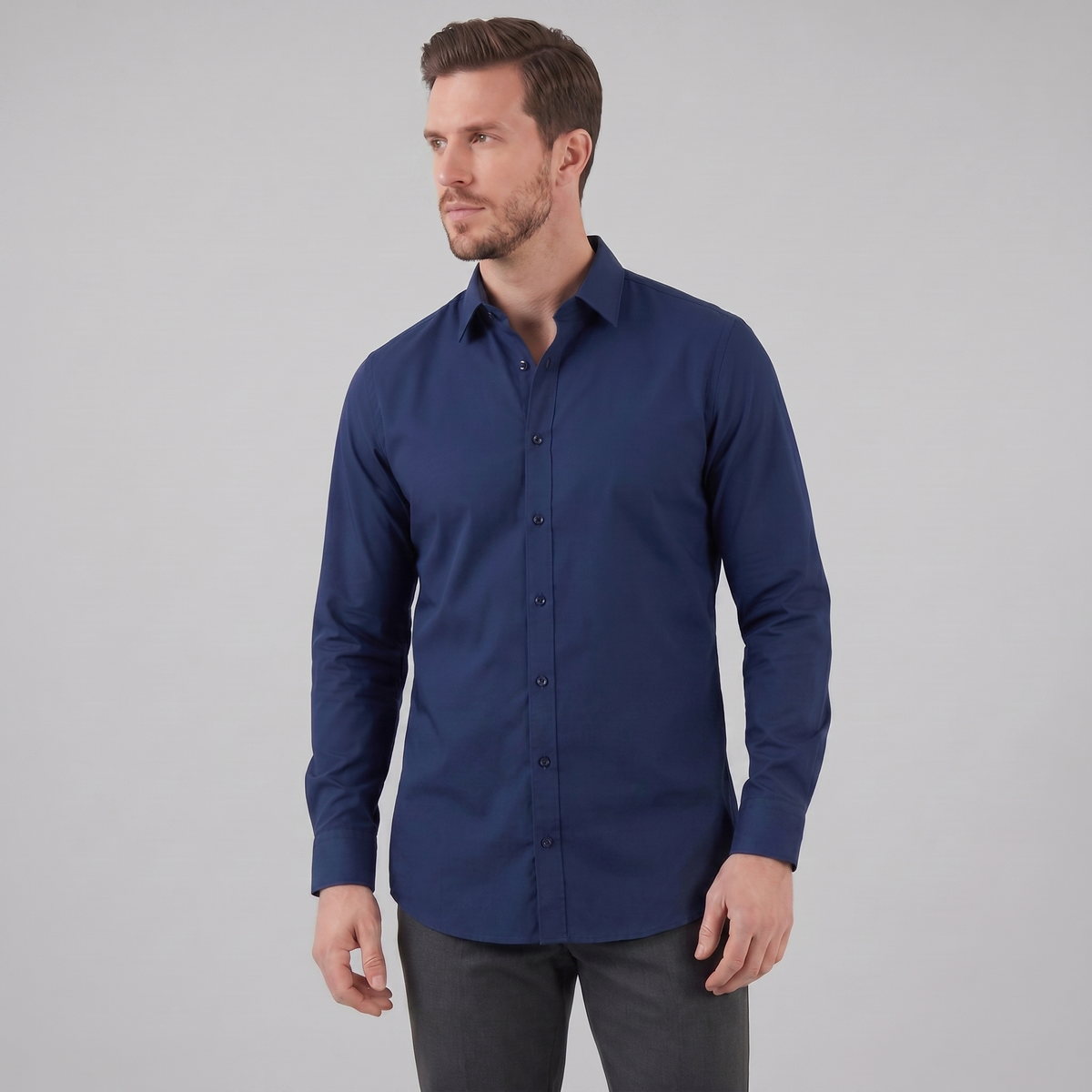 GUSTAVE - chemise slim fit col pointe pour homme