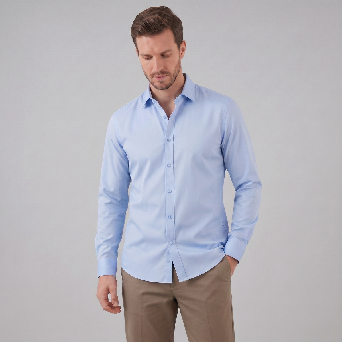 GUSTAVE - chemise slim fit col pointe pour homme