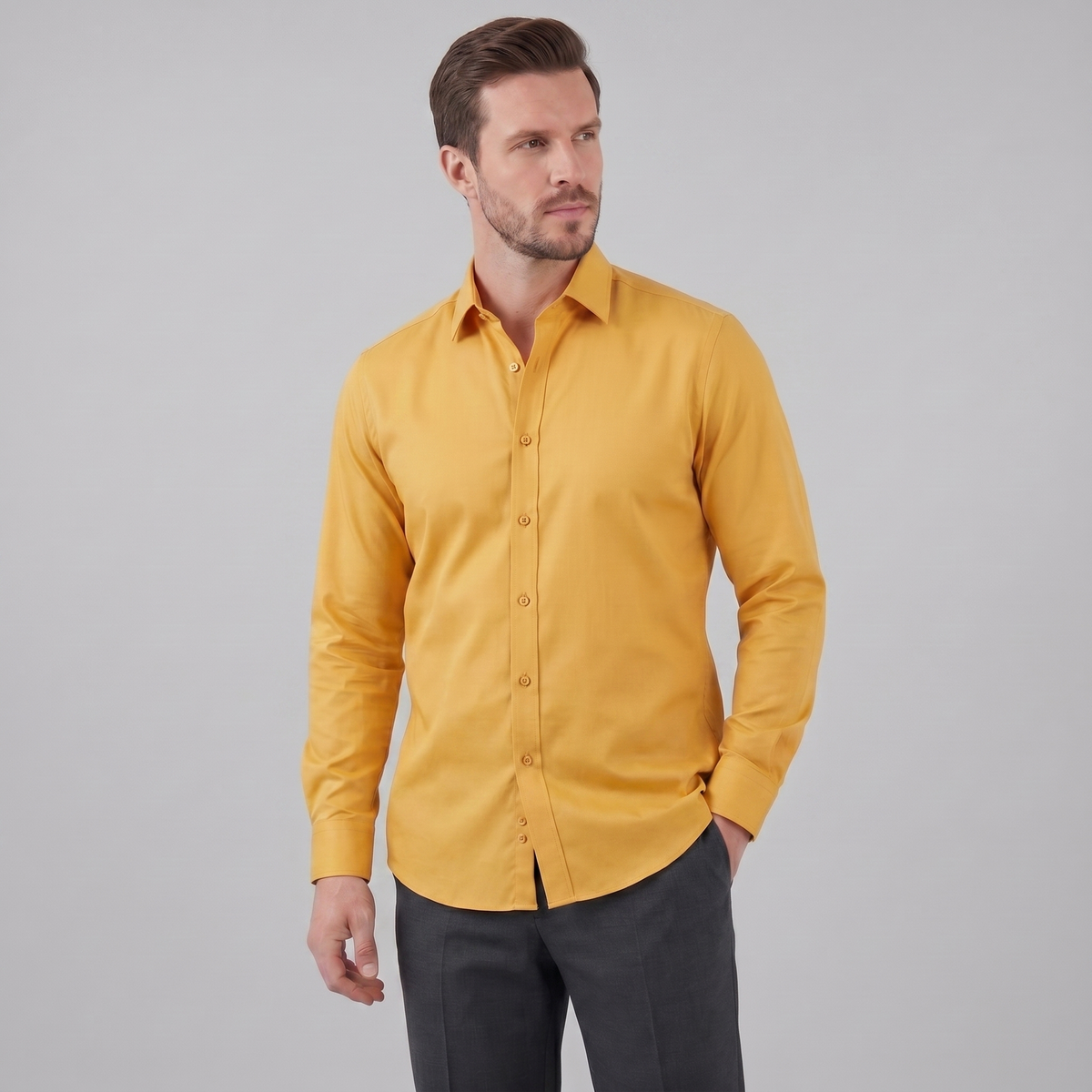 GUSTAVE - chemise slim fit col pointe pour homme