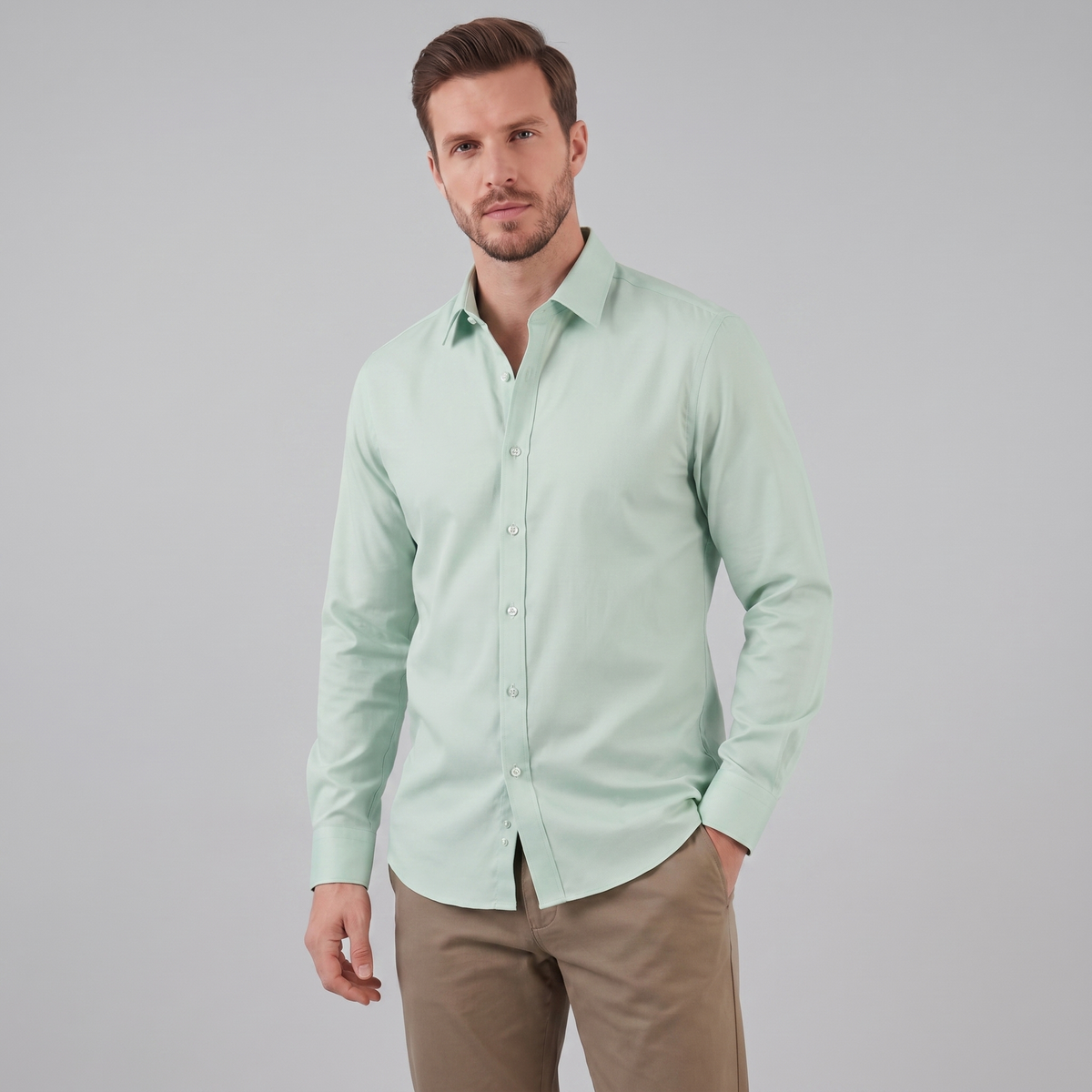 GUSTAVE - chemise slim fit col pointe pour homme