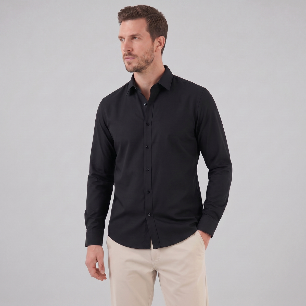 GUSTAVE - chemise slim fit col pointe pour homme