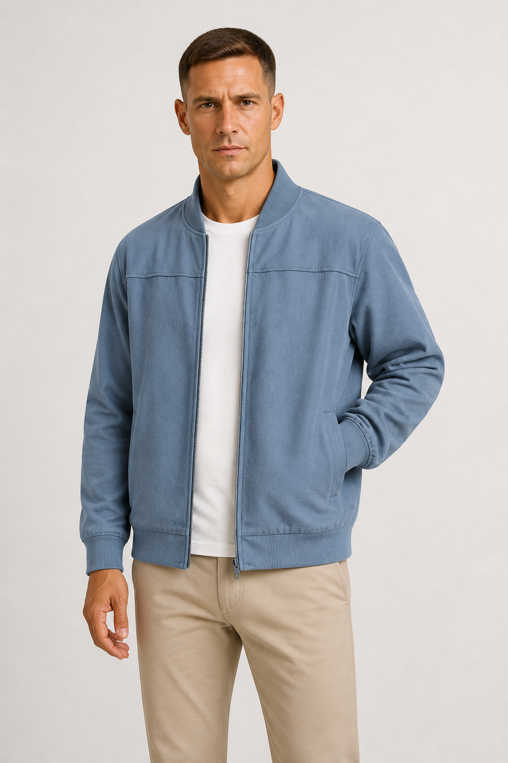 FIRMIN - bomber slim fit façon suède pour homme