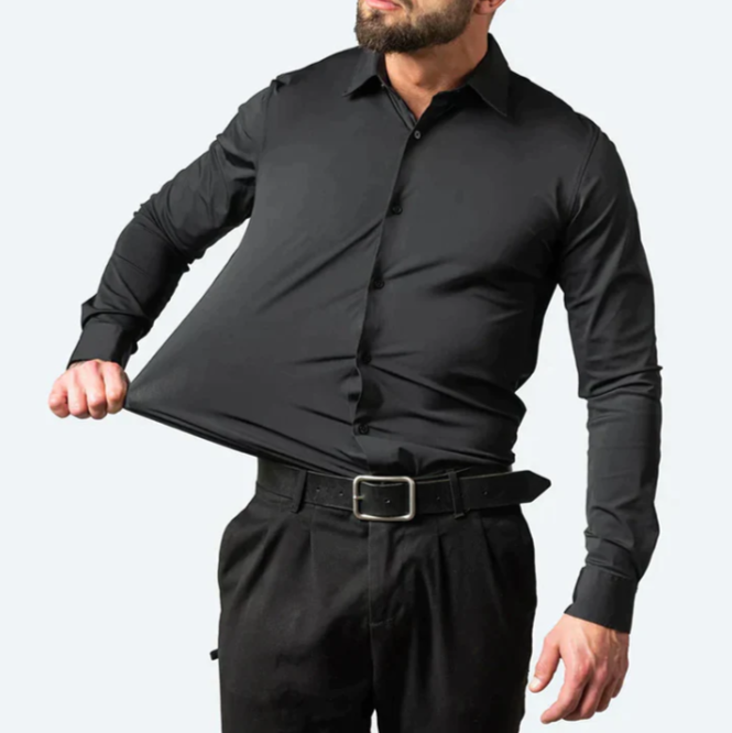 HECTOR - chemise stretch boutons contrastés pour homme