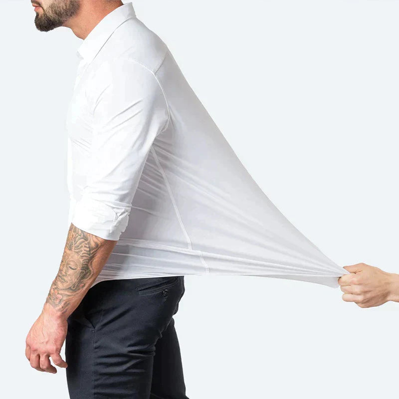 HECTOR - chemise stretch boutons contrastés pour homme